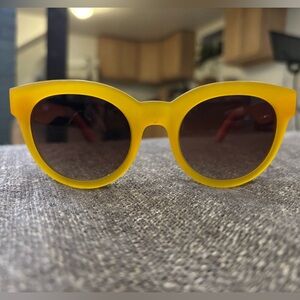 Toms Traveler Florentin Vibrant Yellow Sunglasses with Dark Lenses